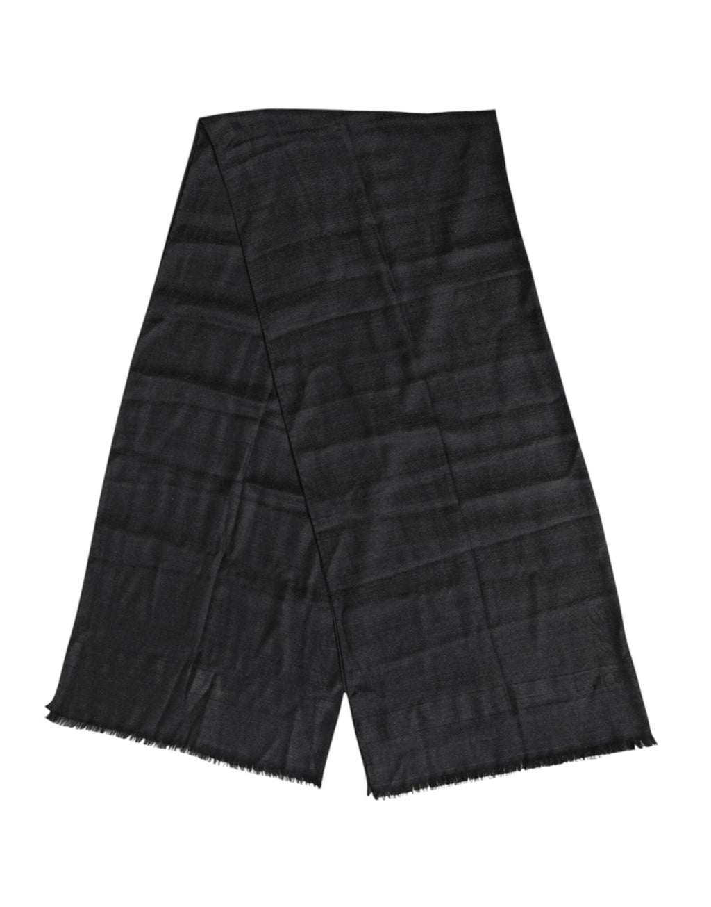 Dolce & Gabbana Dark Gray Cashmere Fringes Neck Warmer Scarf by Dolce & Gabbana