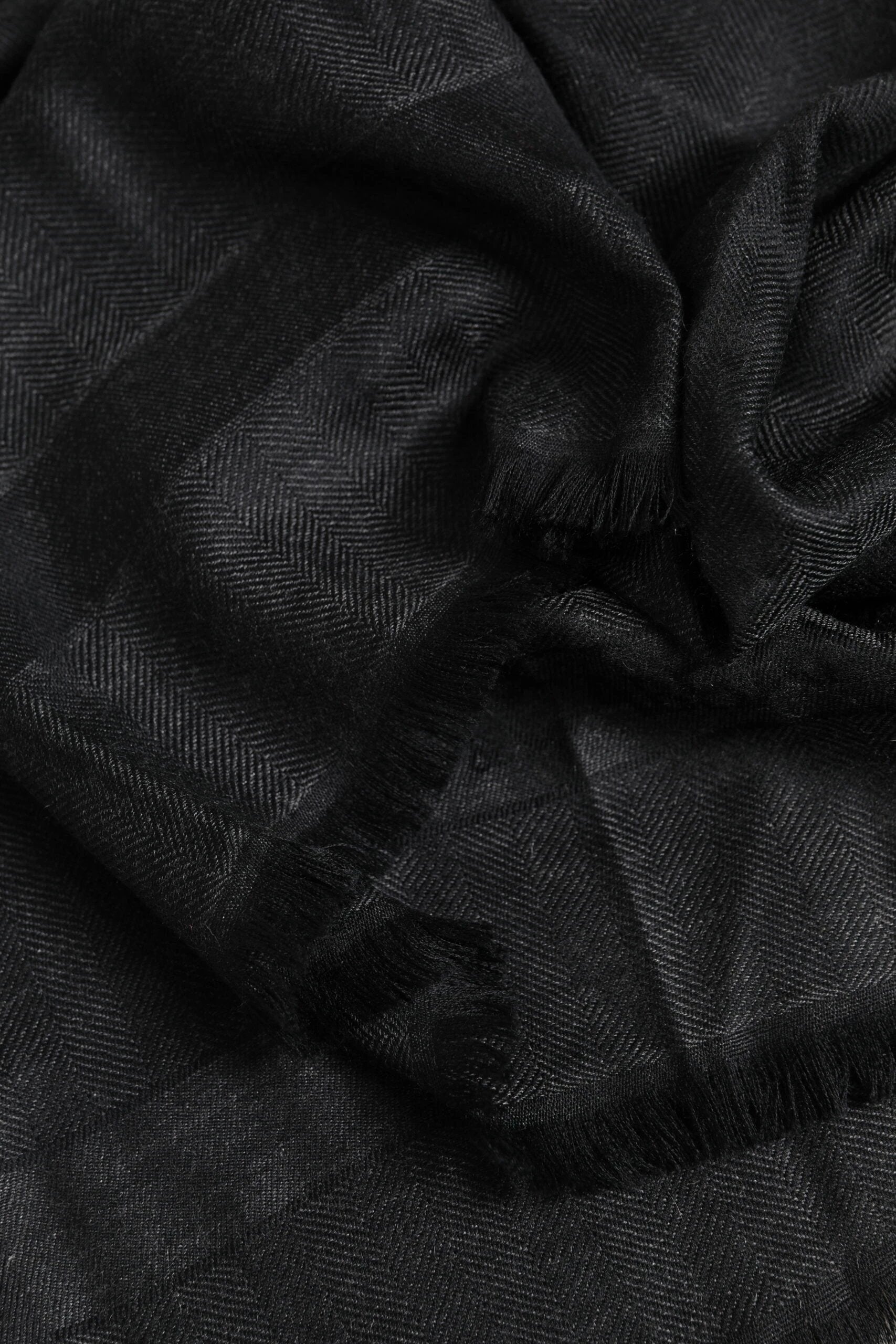 Dolce & Gabbana Dark Gray Cashmere Fringes Neck Warmer Scarf by Dolce & Gabbana