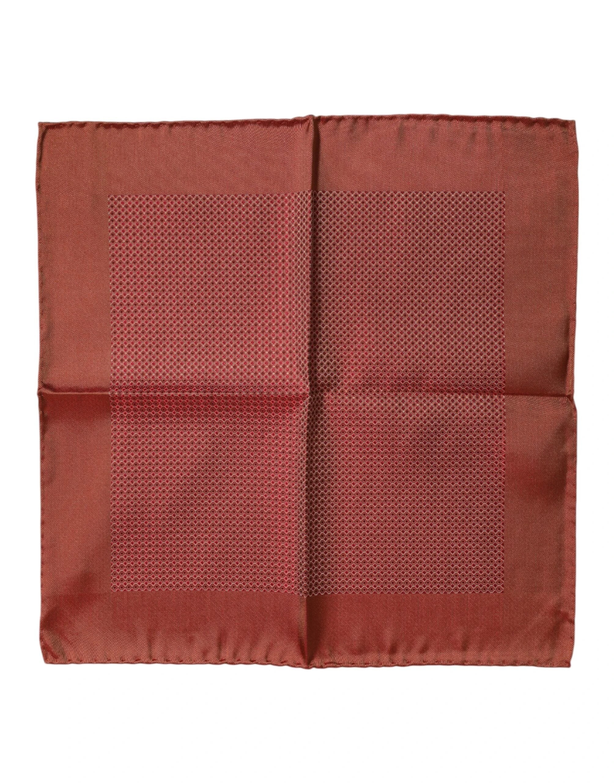 Dolce & Gabbana Orange Silk Square Men Foulard Scarf by Dolce & Gabbana