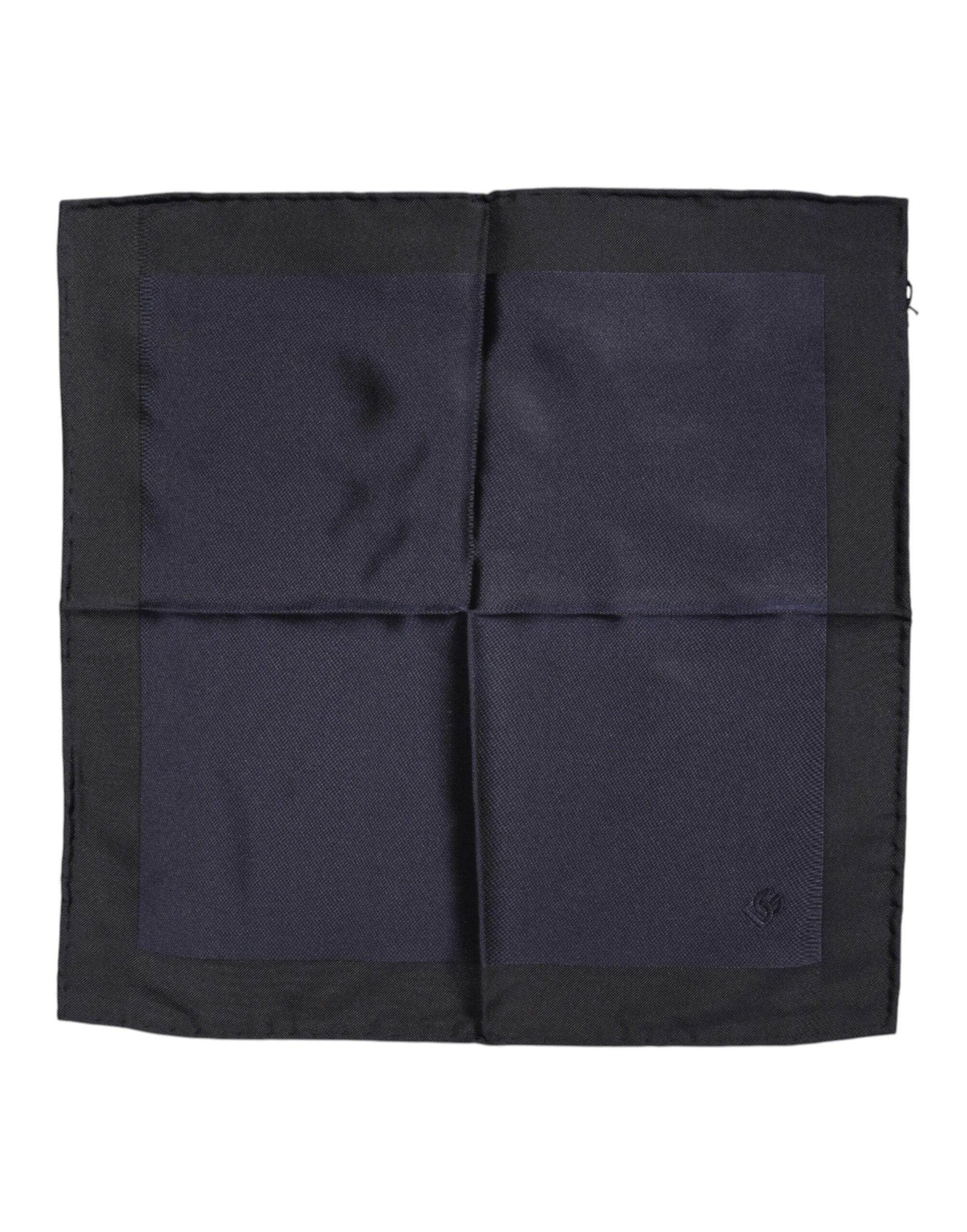 Dolce & Gabbana Dark Blue Silk Square Men Foulard Scarf by Dolce & Gabbana