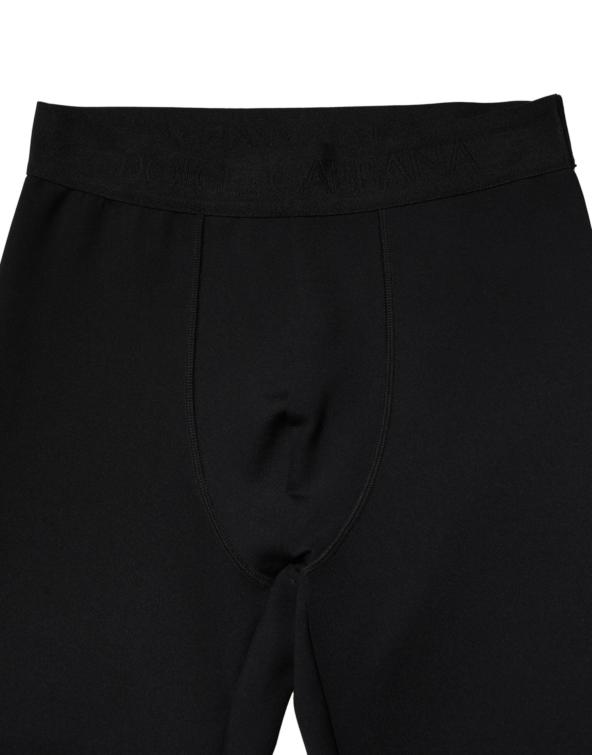 Dolce & Gabbana Black Nylon Elastic Logo Men Leggings Pants by Dolce & Gabbana