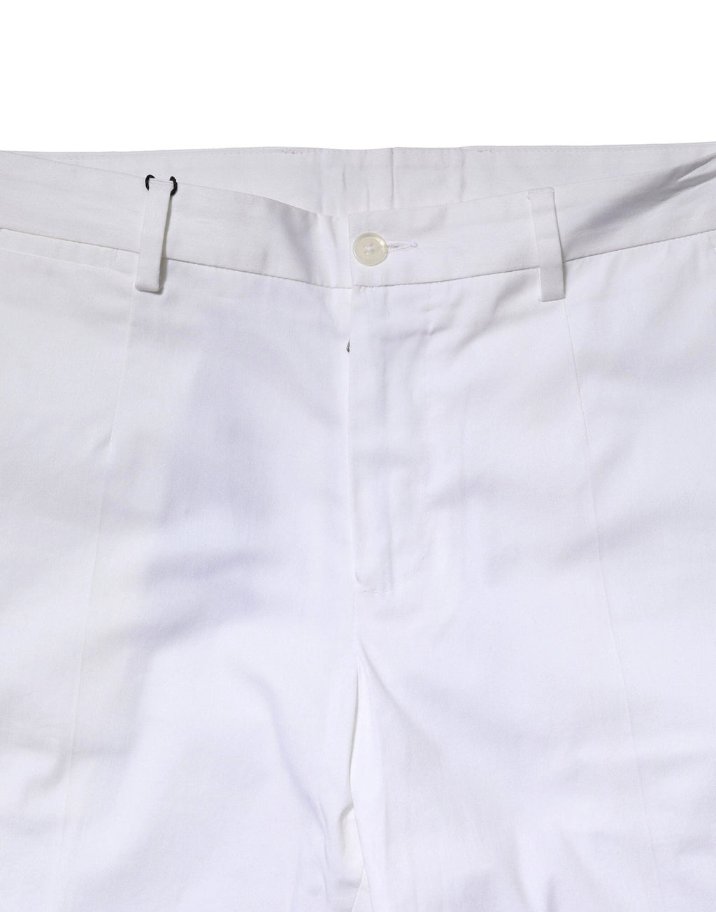 Dolce & Gabbana White Cotton Straight Logo Men Pants by Dolce & Gabbana