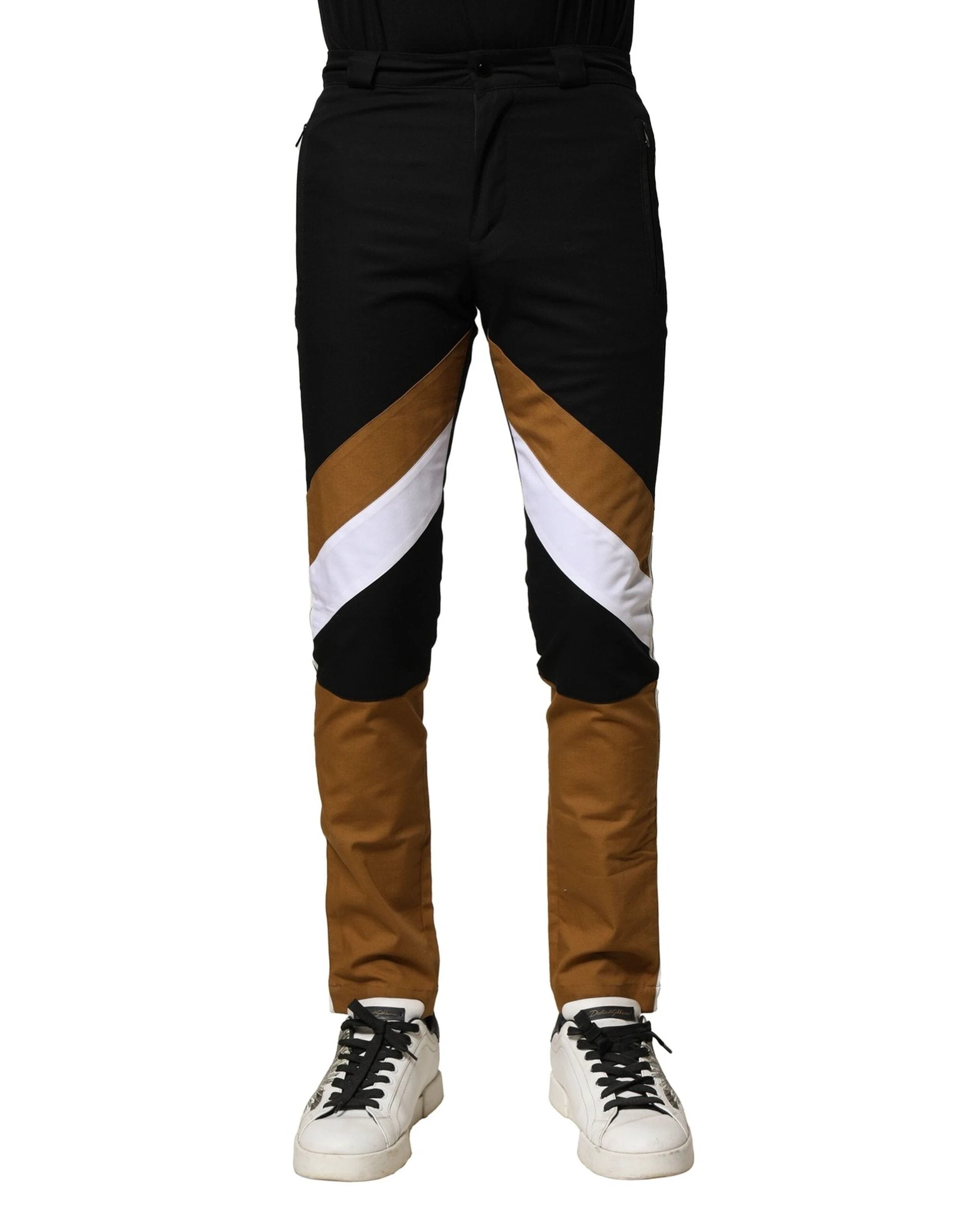 Dolce & Gabbana Multicolor Cotton Slim Fit Men Pants by Dolce & Gabbana