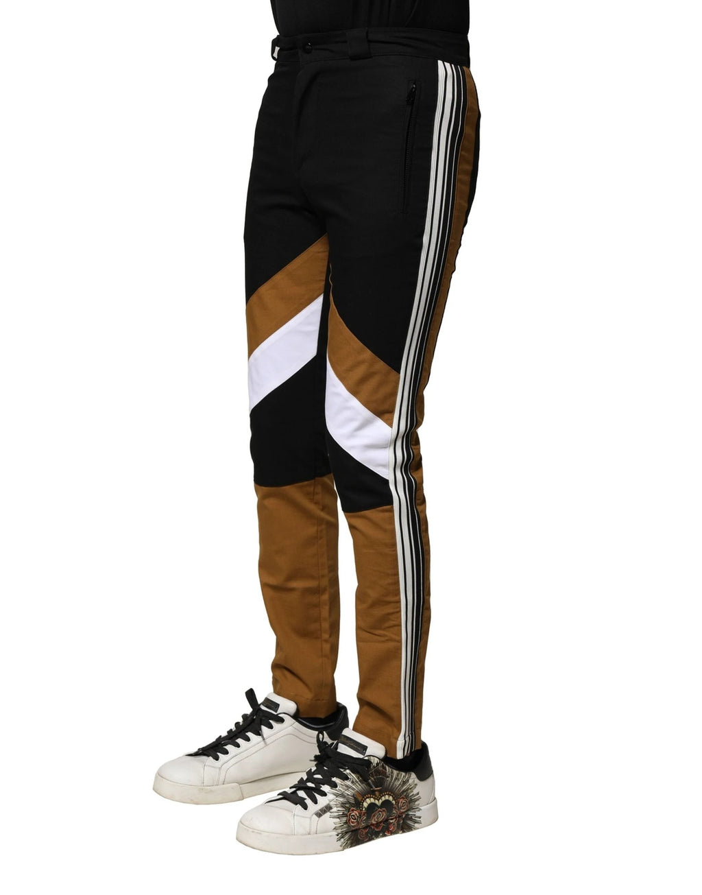 Dolce & Gabbana Multicolor Cotton Slim Fit Men Pants by Dolce & Gabbana