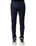 Dolce & Gabbana Blue Cotton Stretch Skinny Men Denim Jeans by Dolce & Gabbana