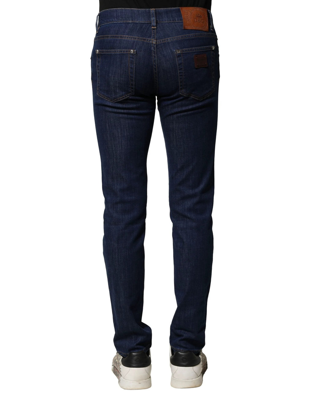Dolce & Gabbana Blue Cotton Stretch Skinny Men Denim Jeans by Dolce & Gabbana