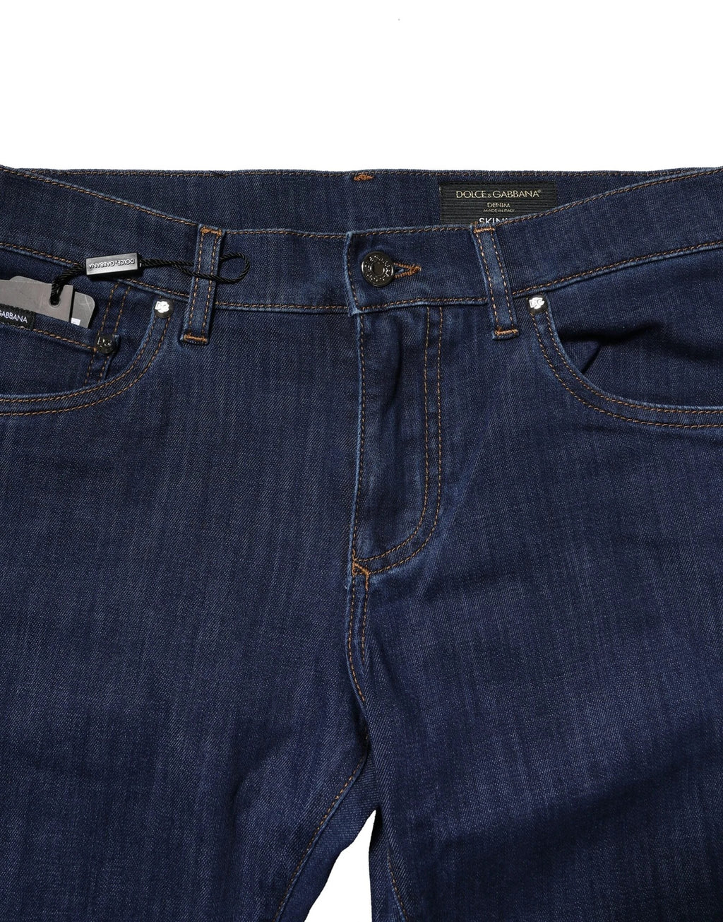 Dolce & Gabbana Blue Cotton Stretch Skinny Men Denim Jeans by Dolce & Gabbana
