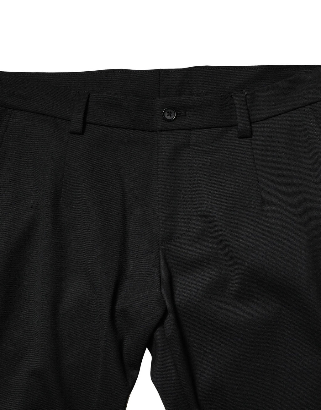 Dolce & Gabbana Black Wool Men Skinny Mid Waist Pants by Dolce & Gabbana