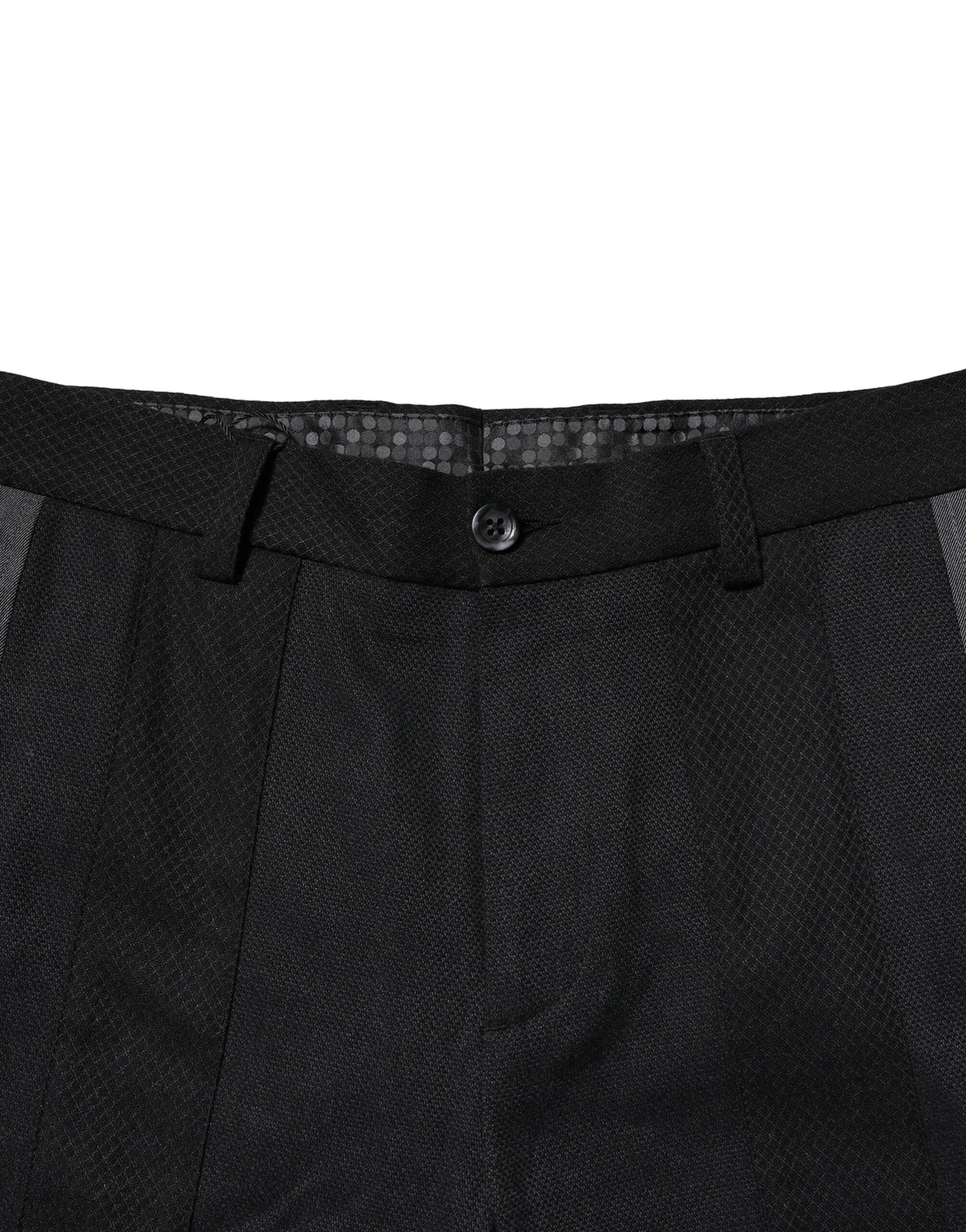 Dolce & Gabbana Black Gray Cotton Tapered Men Pants by Dolce & Gabbana