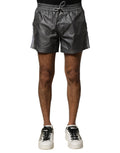 Dolce & Gabbana Gray Polyester Mid Waist Casual Bermuda Shorts by Dolce & Gabbana