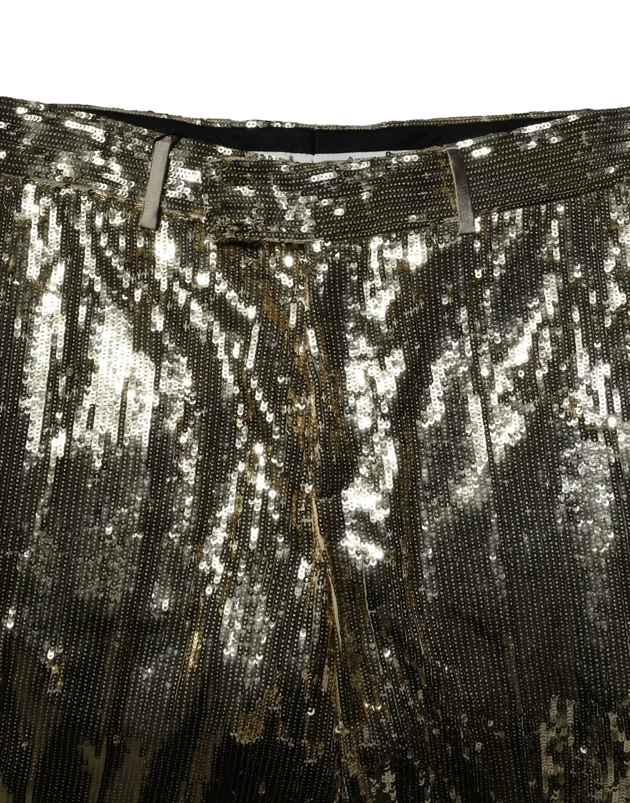 Dolce & Gabbana Gold Sequin Polyester Embellished Bermuda Shorts by Dolce & Gabbana