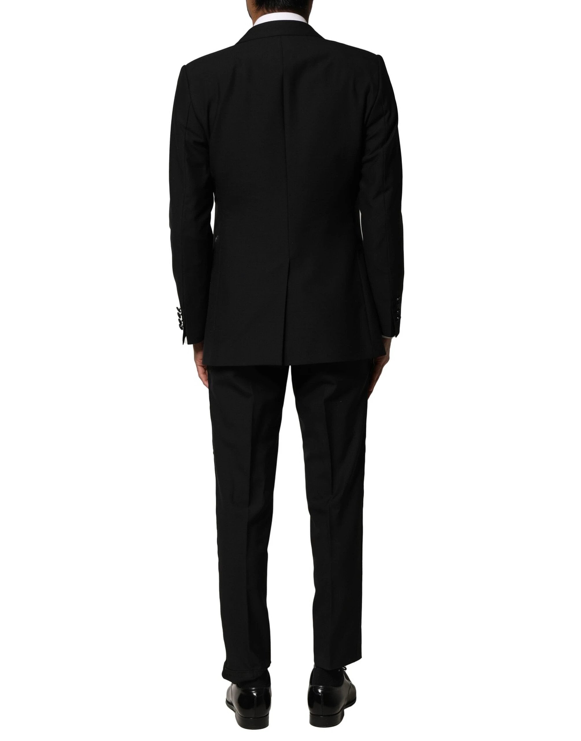Dolce & Gabbana Black Wool 3 Piece Single Breasted Suit by Dolce & Gabbana