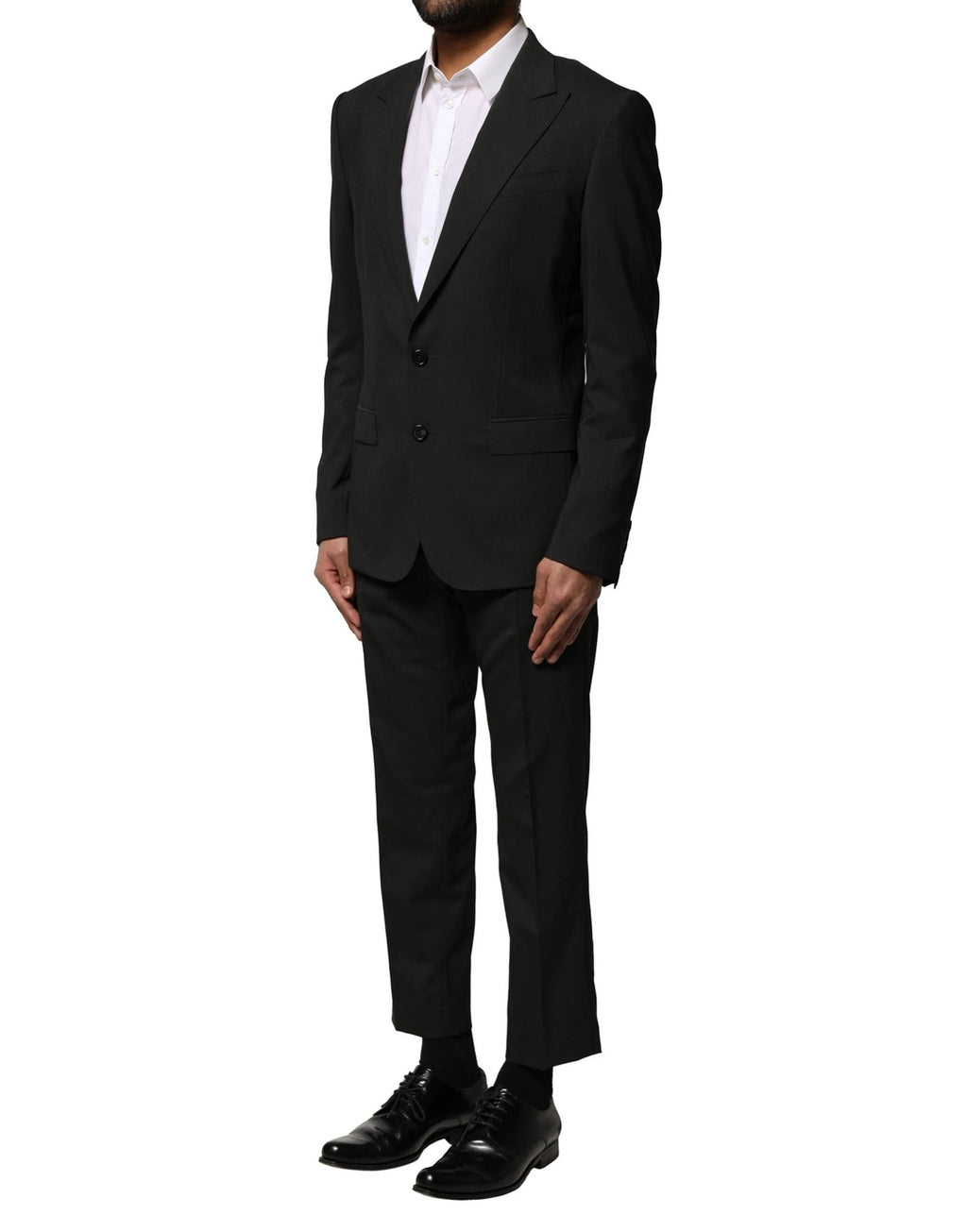 Dolce & Gabbana Black Wool 2 Piece Single Breasted Suit by Dolce & Gabbana