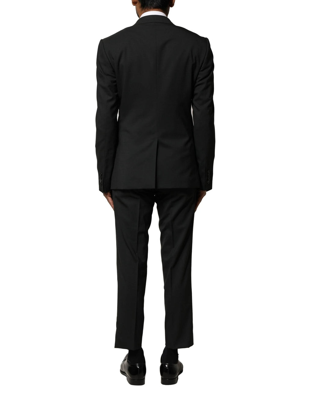 Dolce & Gabbana Black Wool 2 Piece Single Breasted Suit by Dolce & Gabbana