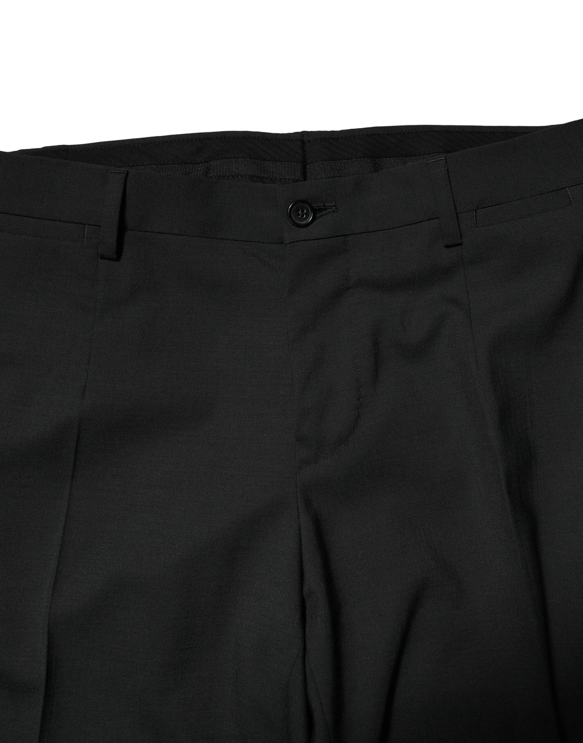 Dolce & Gabbana Black Wool 2 Piece Single Breasted Suit by Dolce & Gabbana