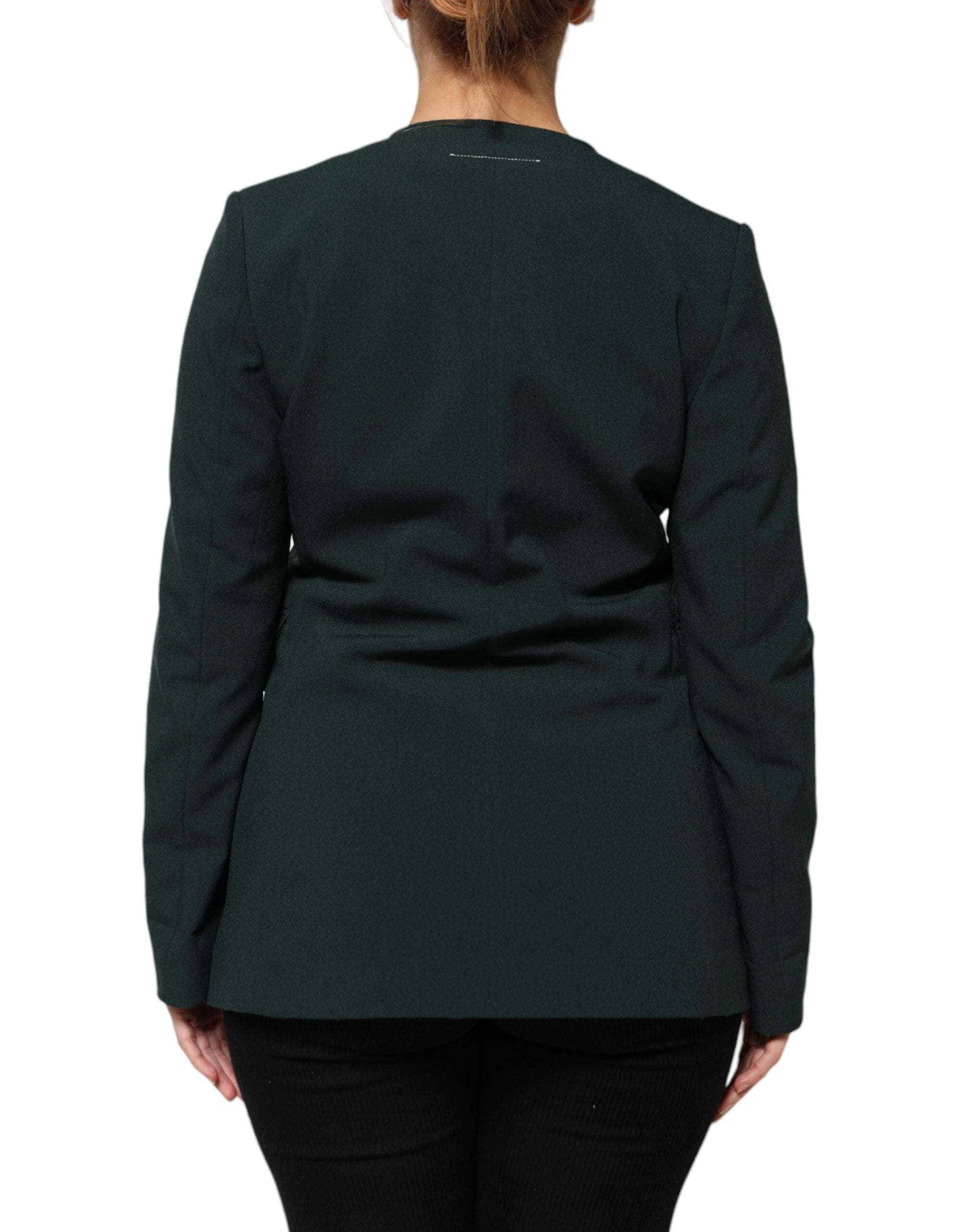 Maison Margiela Green Single Breasted One Button Coat Jacket by Maison Margiela