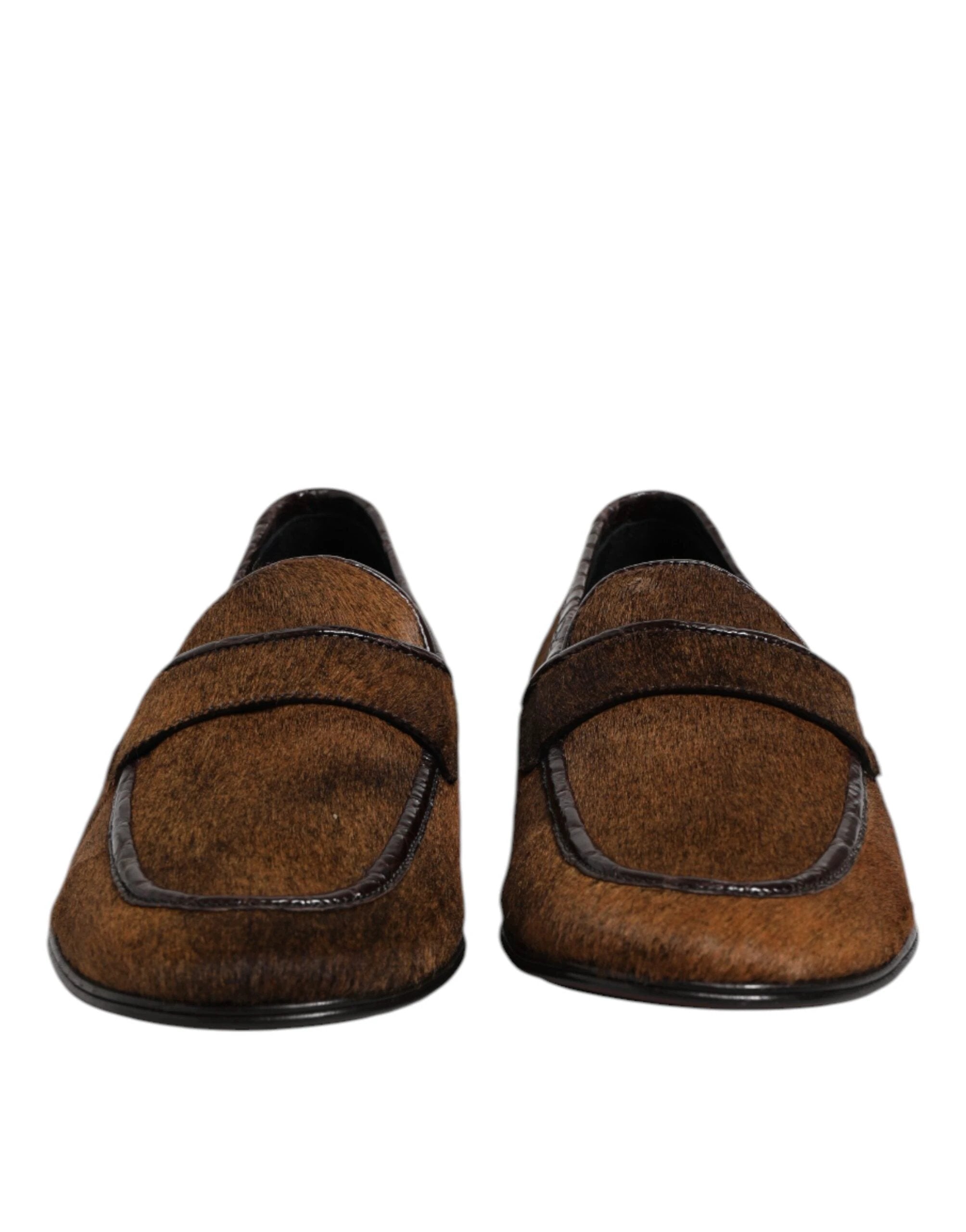 Dolce & Gabbana Brown Loafers Leather Slip On Men Dress Shoes by Dolce & Gabbana