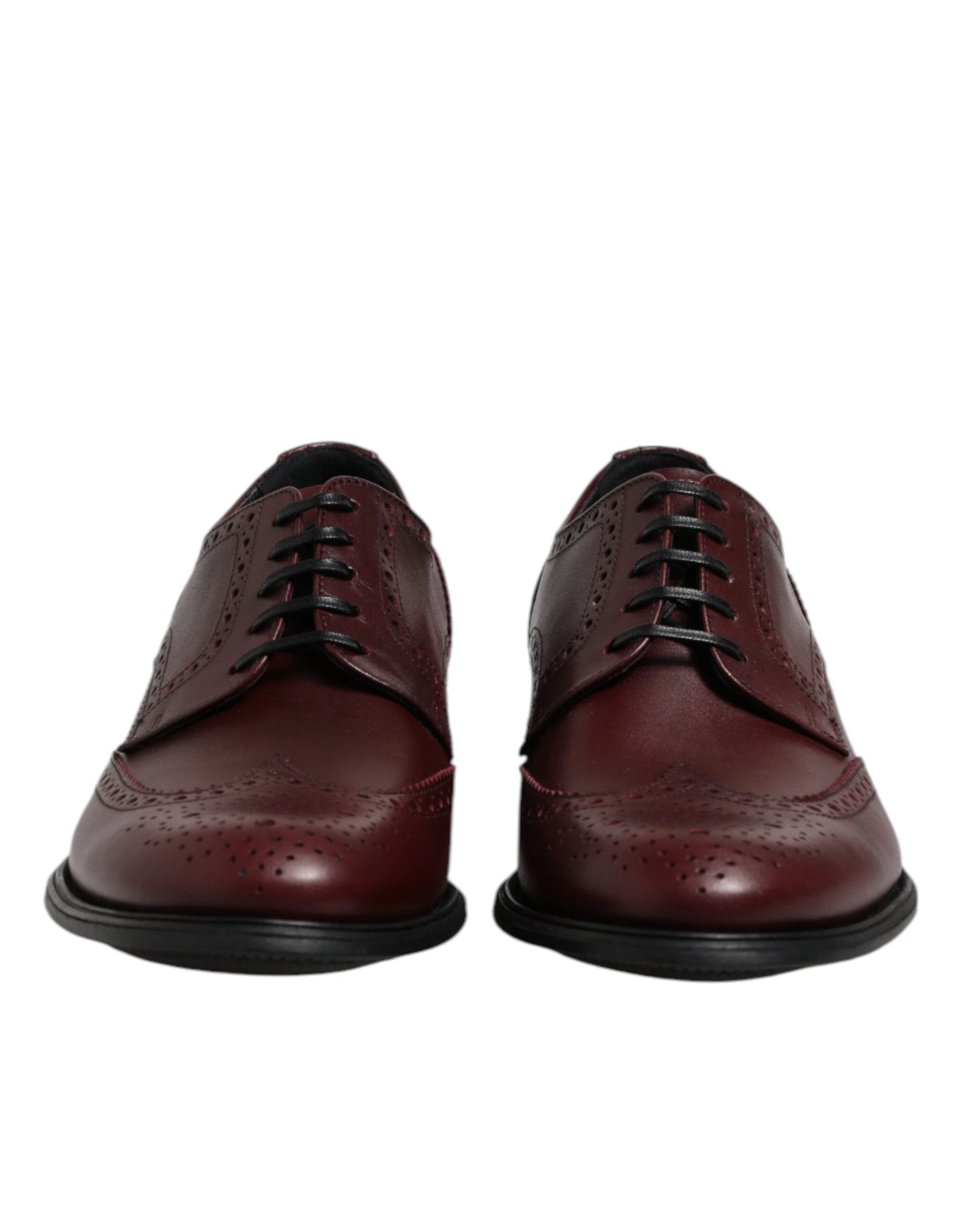 Dolce & Gabbana Brown Leather Lace Up Derby Dress Shoes by Dolce & Gabbana