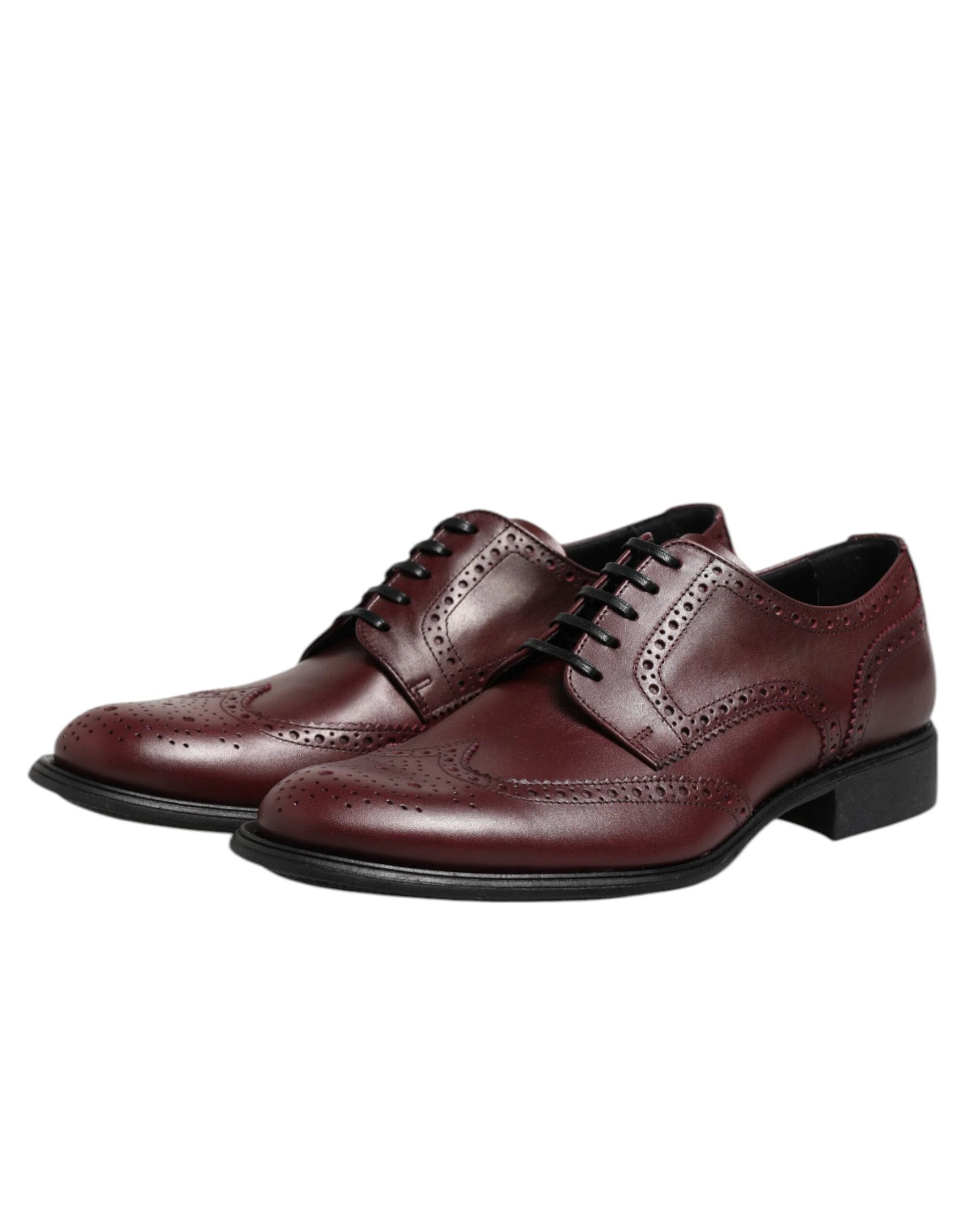 Dolce & Gabbana Brown Leather Lace Up Derby Dress Shoes by Dolce & Gabbana