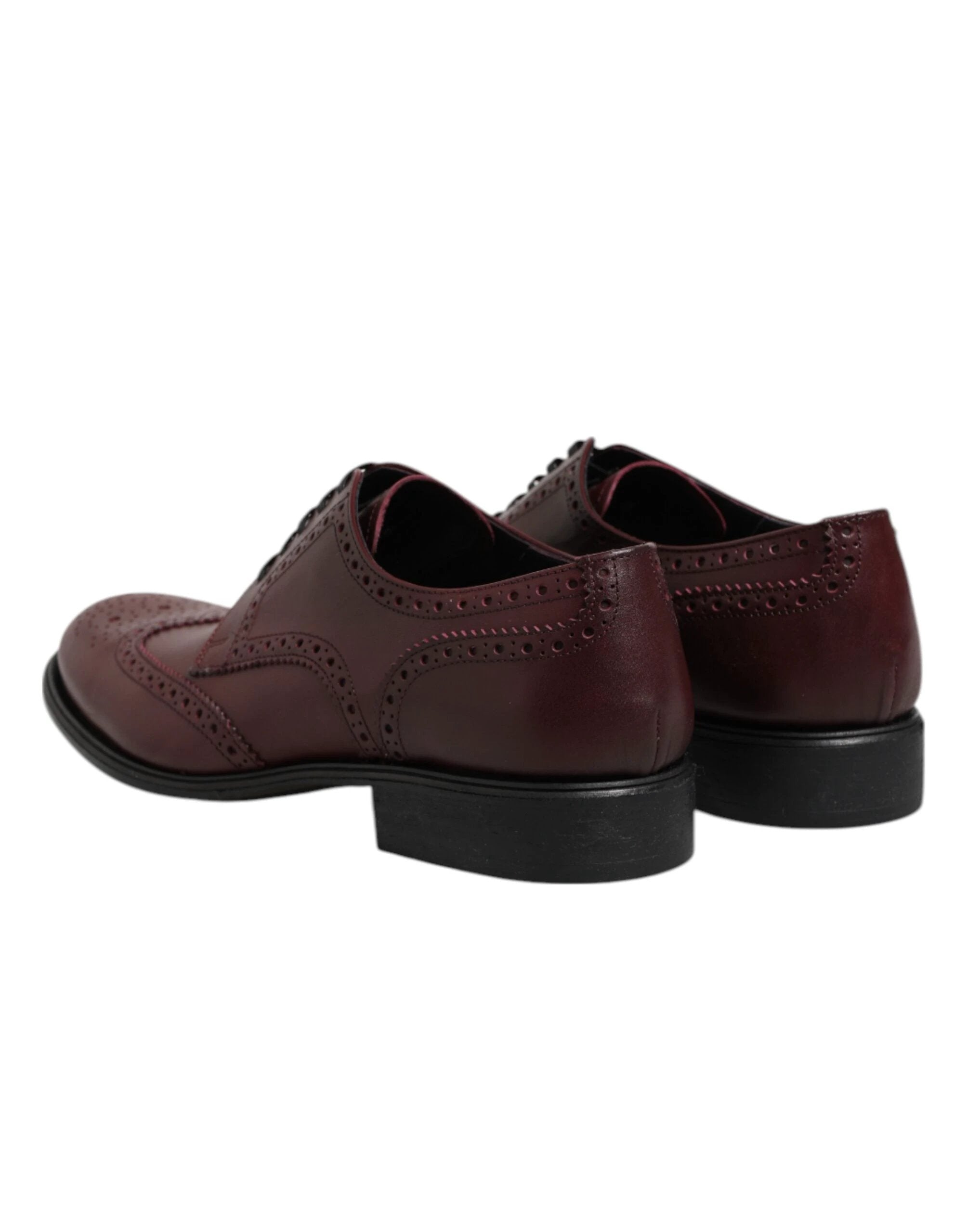 Dolce & Gabbana Brown Leather Lace Up Derby Dress Shoes by Dolce & Gabbana