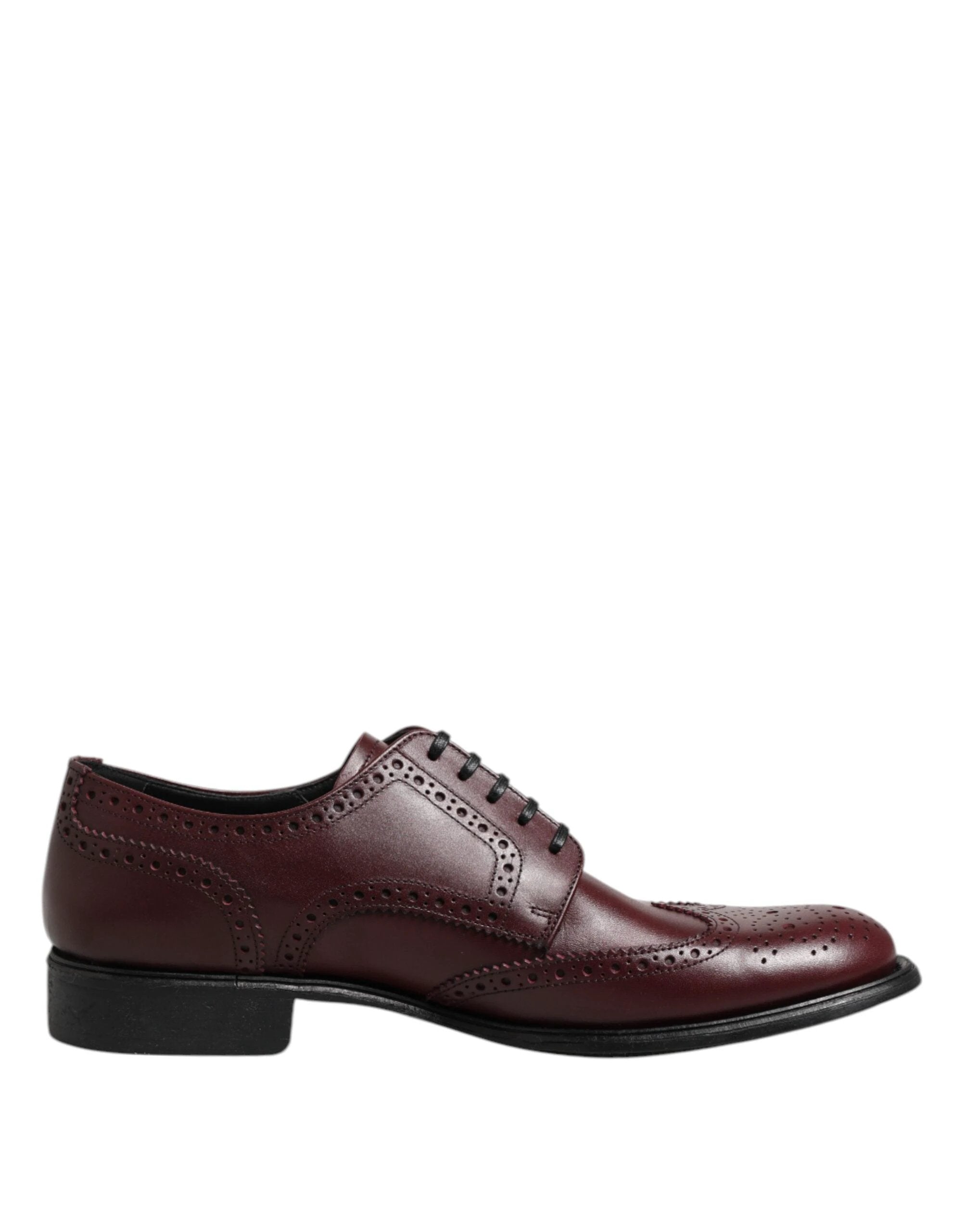 Dolce & Gabbana Brown Leather Lace Up Derby Dress Shoes by Dolce & Gabbana