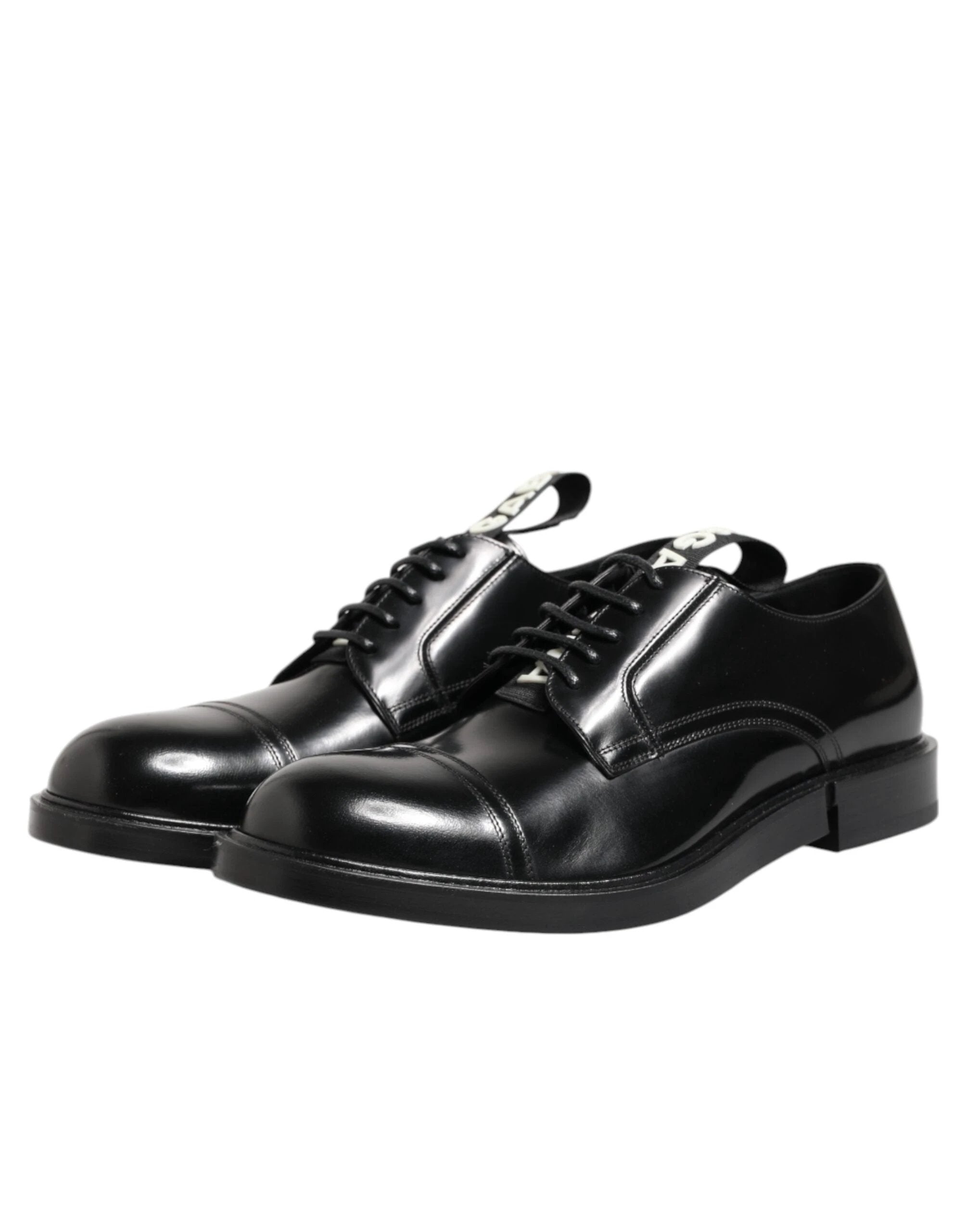 Dolce & Gabbana Black Leather Dress Lace Up Men Formal Shoes by Dolce & Gabbana