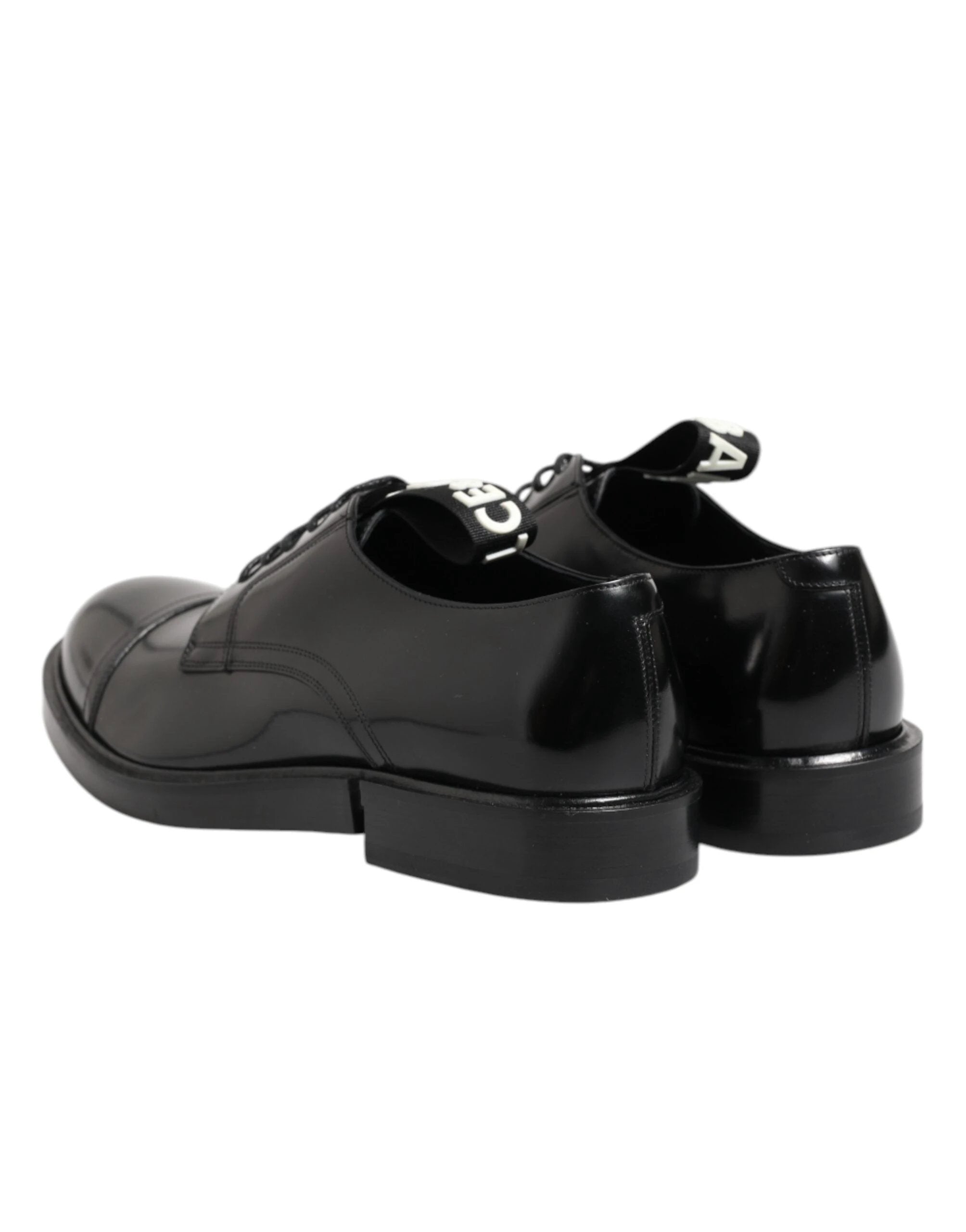 Dolce & Gabbana Black Leather Dress Lace Up Men Formal Shoes by Dolce & Gabbana