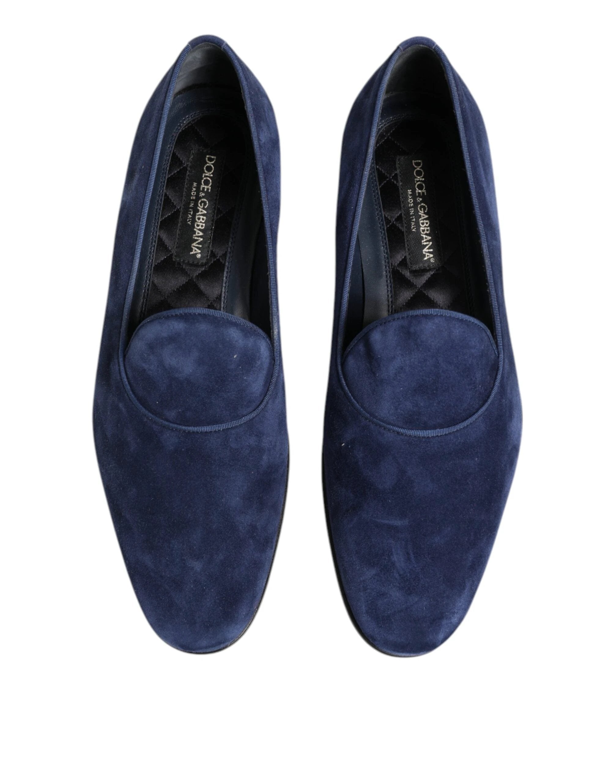 Dolce & Gabbana Blue Velvet DG Logo Loafers Formal Shoes by Dolce & Gabbana