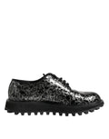 Dolce & Gabbana Black White Calfskin Chunky Derby Shoes by Dolce & Gabbana