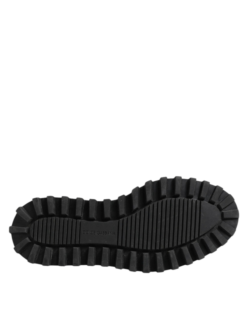 Dolce & Gabbana Black White Calfskin Chunky Derby Shoes by Dolce & Gabbana