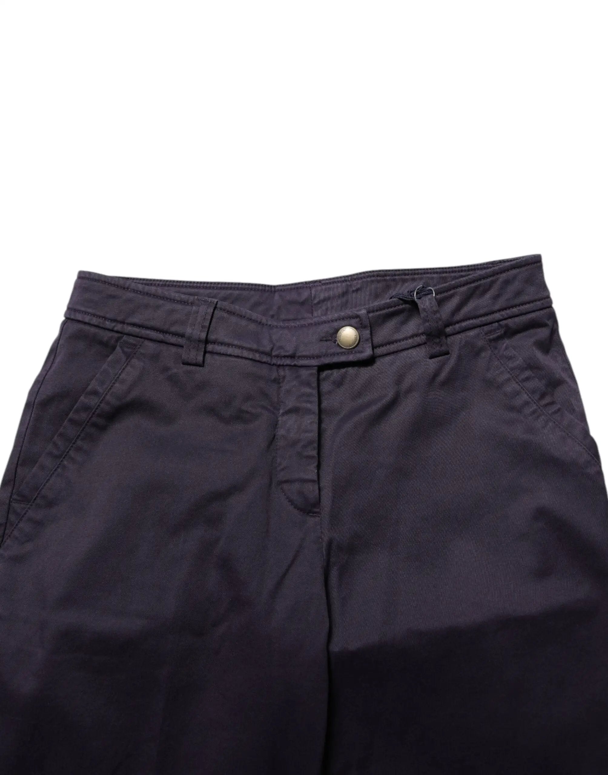 Incotex Dark Purple Mid Waist Casual Straight Pants