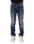 Dondup Blue Washed Skinny Fit Casual Men Denim Jeans by Dondup