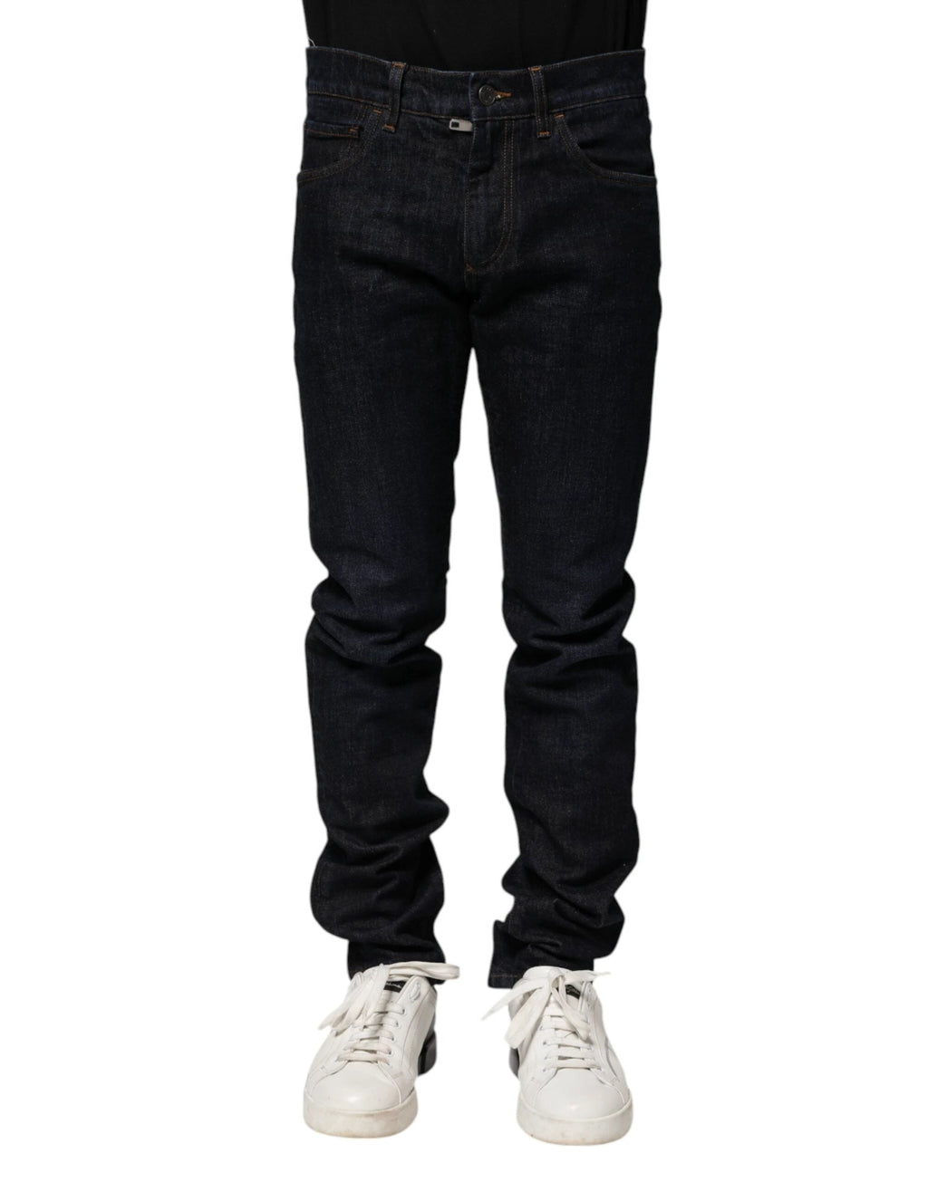 Dolce & Gabbana Black Cotton Skinny Denim Men Jeans