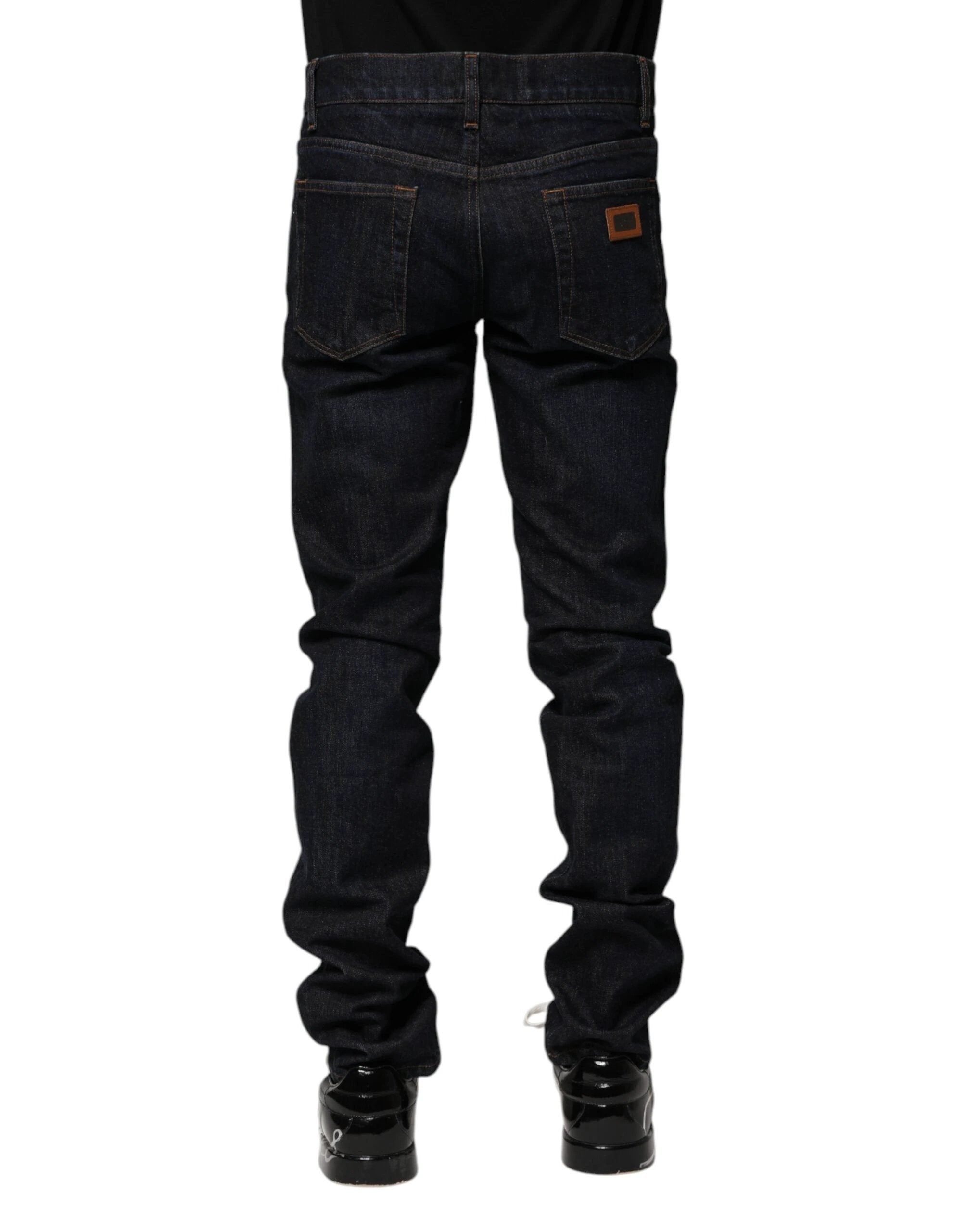 Jean skinny en coton noir Dolce &amp; Gabbana pour homme