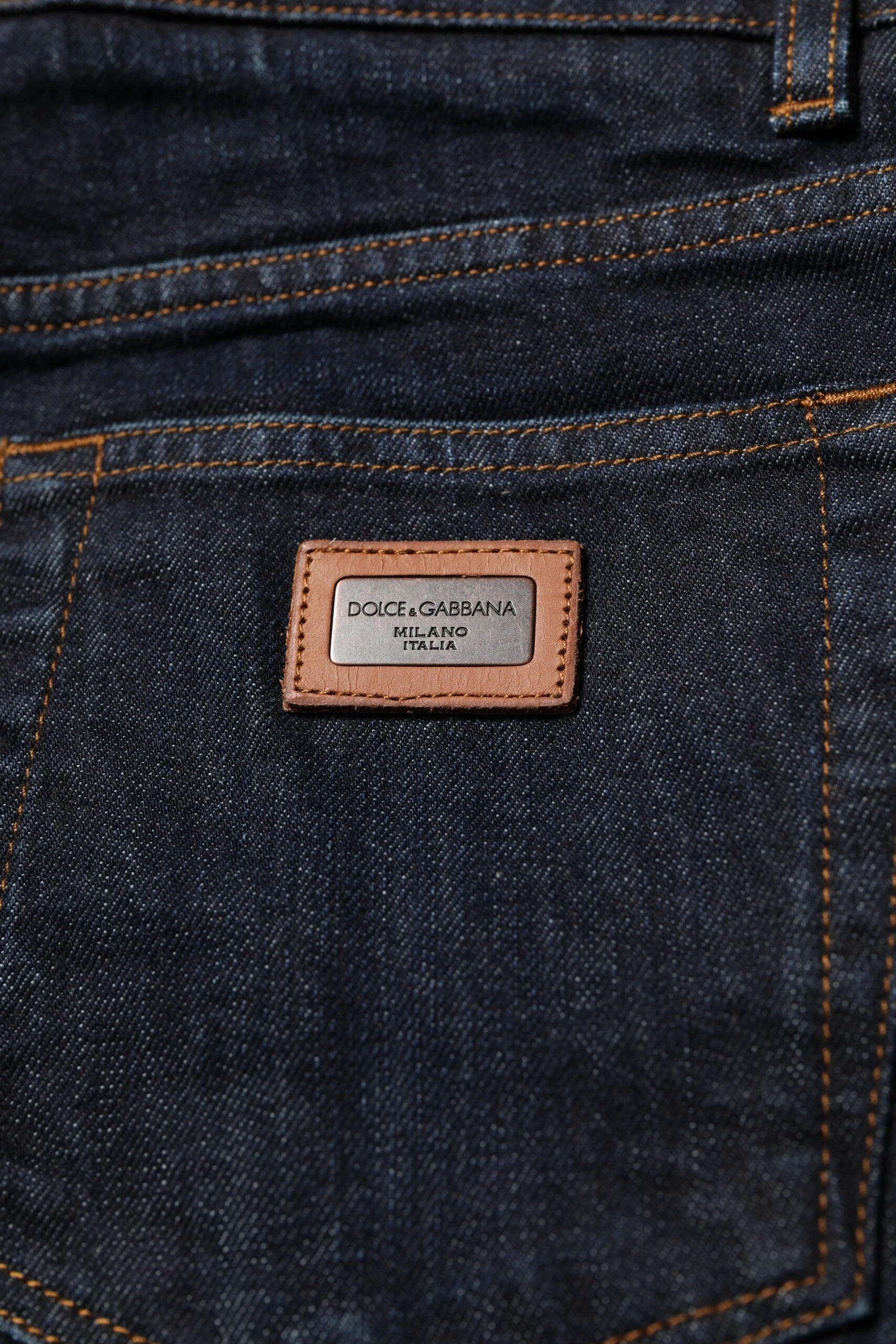 Dolce & Gabbana Black Cotton Skinny Denim Men Jeans