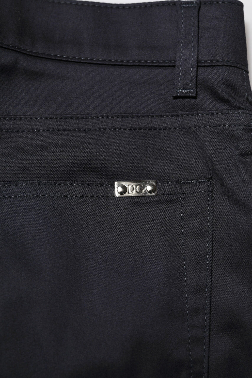 Dolce & Gabbana Black Cotton Skinny Mid Waist Pants by Dolce & Gabbana