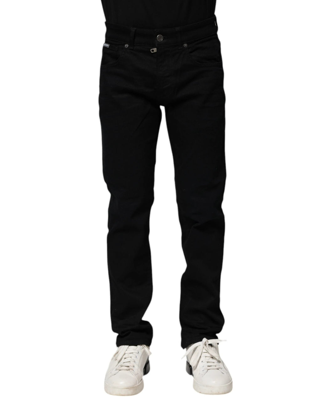 Dolce & Gabbana Black Cotton Skinny Denim Jeans by Dolce & Gabbana