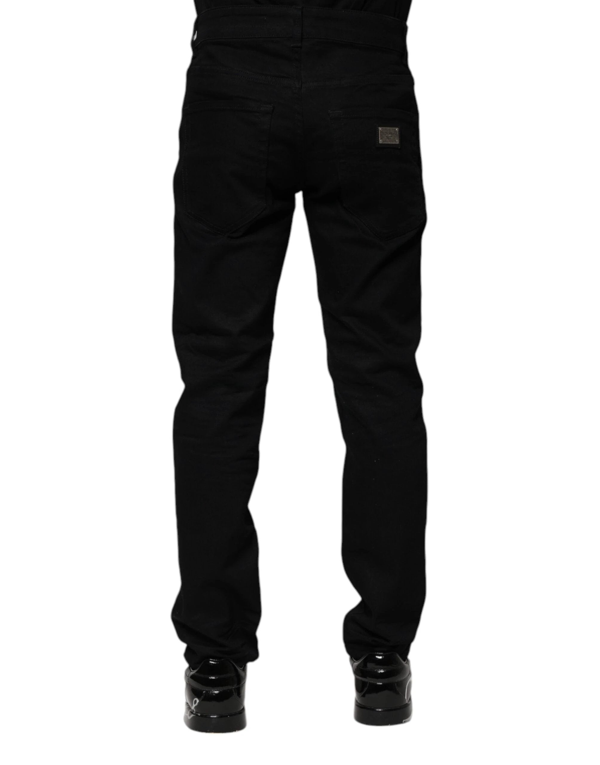 Dolce & Gabbana Black Cotton Skinny Denim Jeans by Dolce & Gabbana
