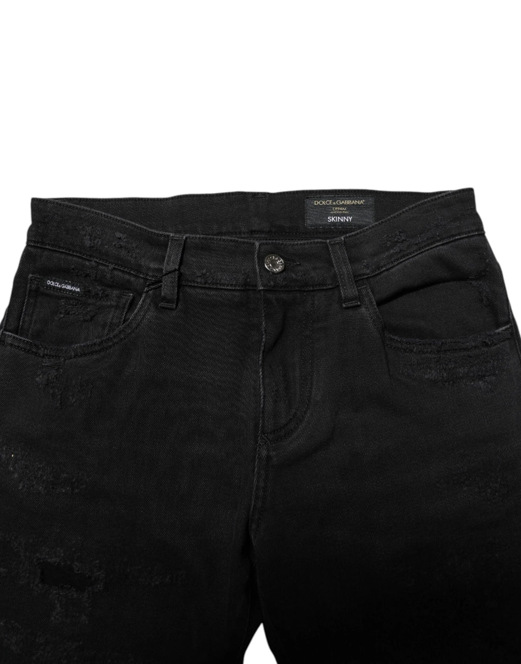 Dolce & Gabbana Black Cotton Skinny Men Denim Jeans by Dolce & Gabbana