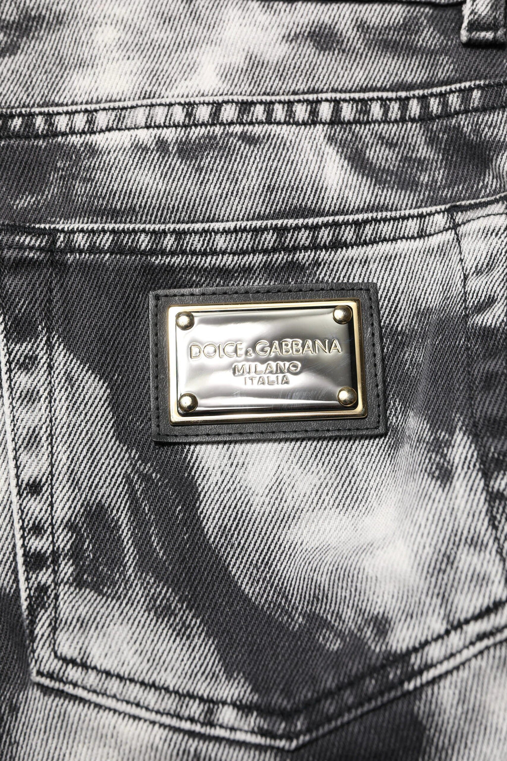 Dolce & Gabbana Black Tie Dye Straight Denim Jeans by Dolce & Gabbana