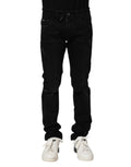 Dolce & Gabbana Black Cotton Skinny Men Denim Jeans by Dolce & Gabbana