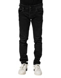 Dolce & Gabbana Black Cotton Skinny Men Denim Jeans by Dolce & Gabbana