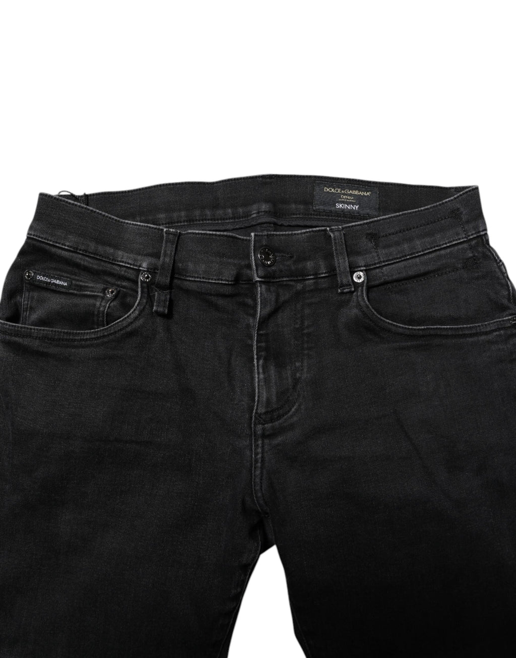 Dolce & Gabbana Black Cotton Skinny Men Denim Jeans by Dolce & Gabbana