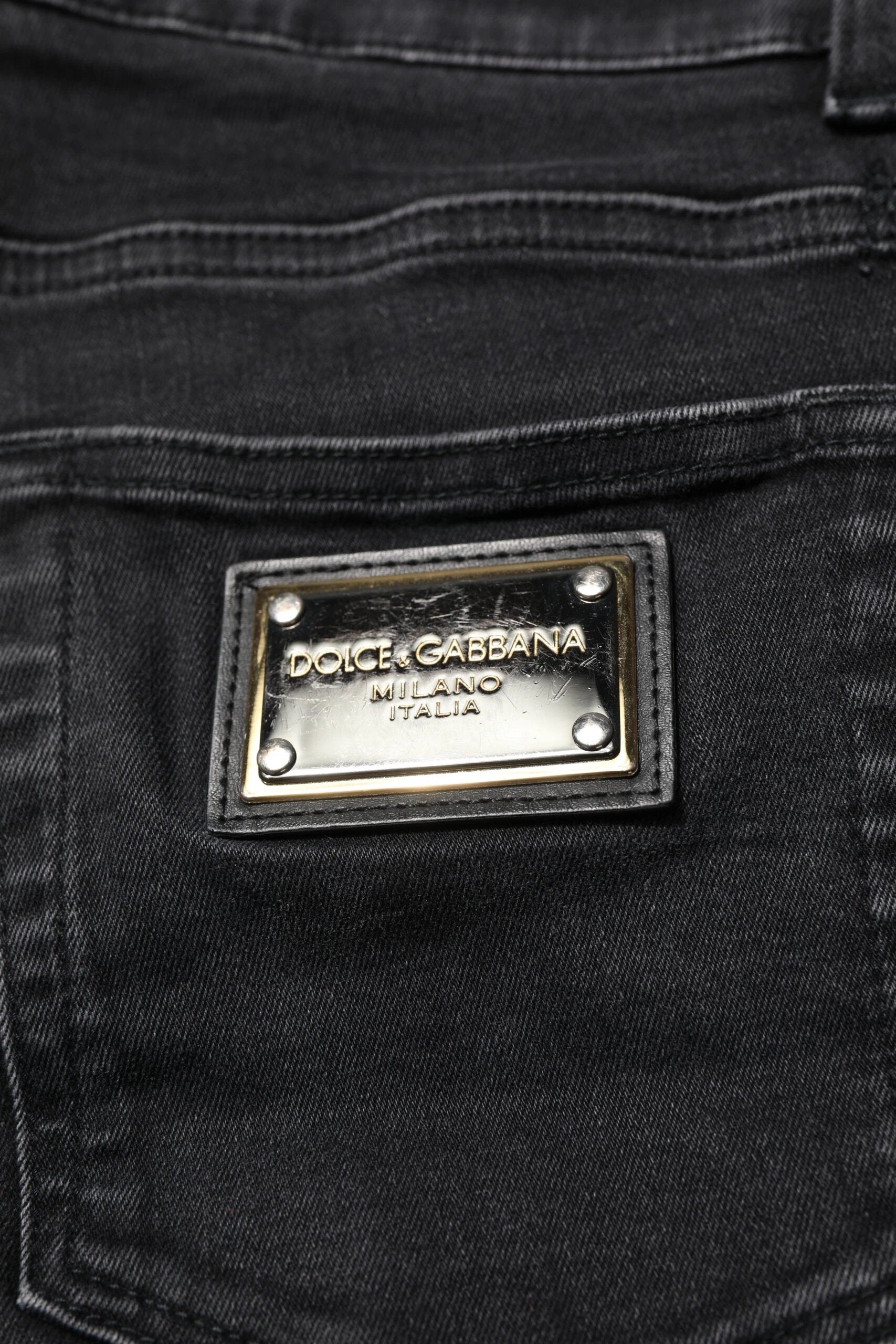 Dolce & Gabbana Black Cotton Skinny Men Denim Jeans by Dolce & Gabbana