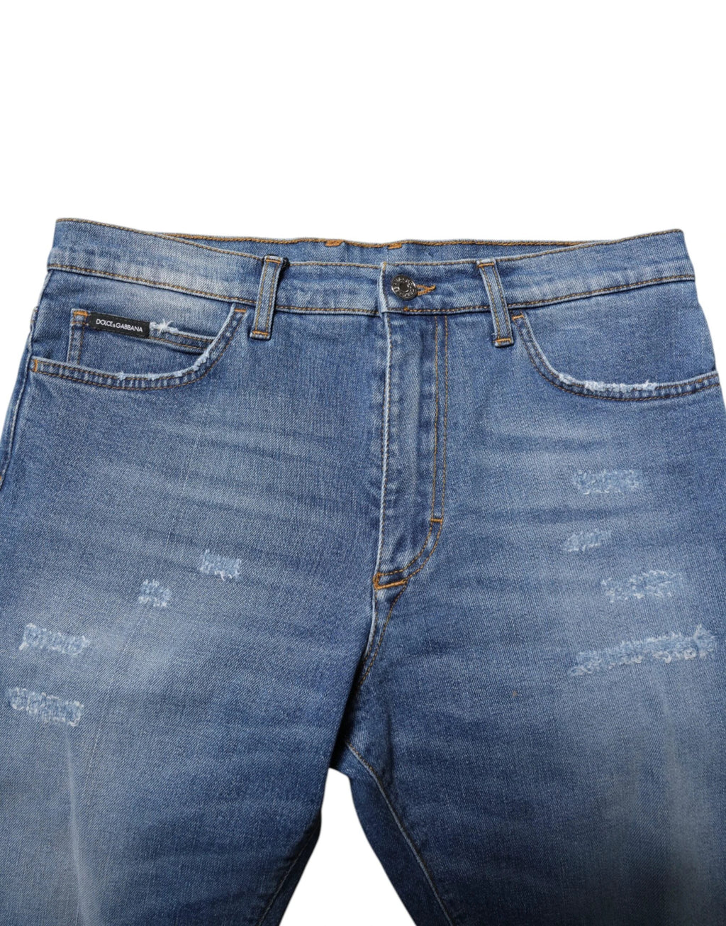Dolce & Gabbana Blue Cotton Stretch Men Denim Bermuda Shorts by Dolce & Gabbana