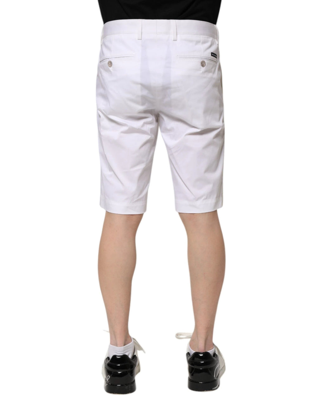 Dolce & Gabbana White Cotton Stretch Men Denim Bermuda Shorts by Dolce & Gabbana