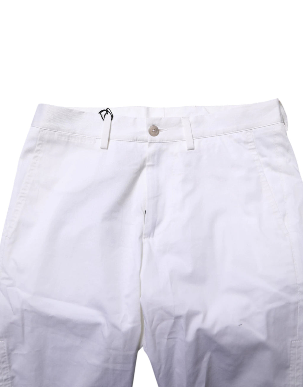 Dolce & Gabbana White Cotton Stretch Men Denim Bermuda Shorts by Dolce & Gabbana