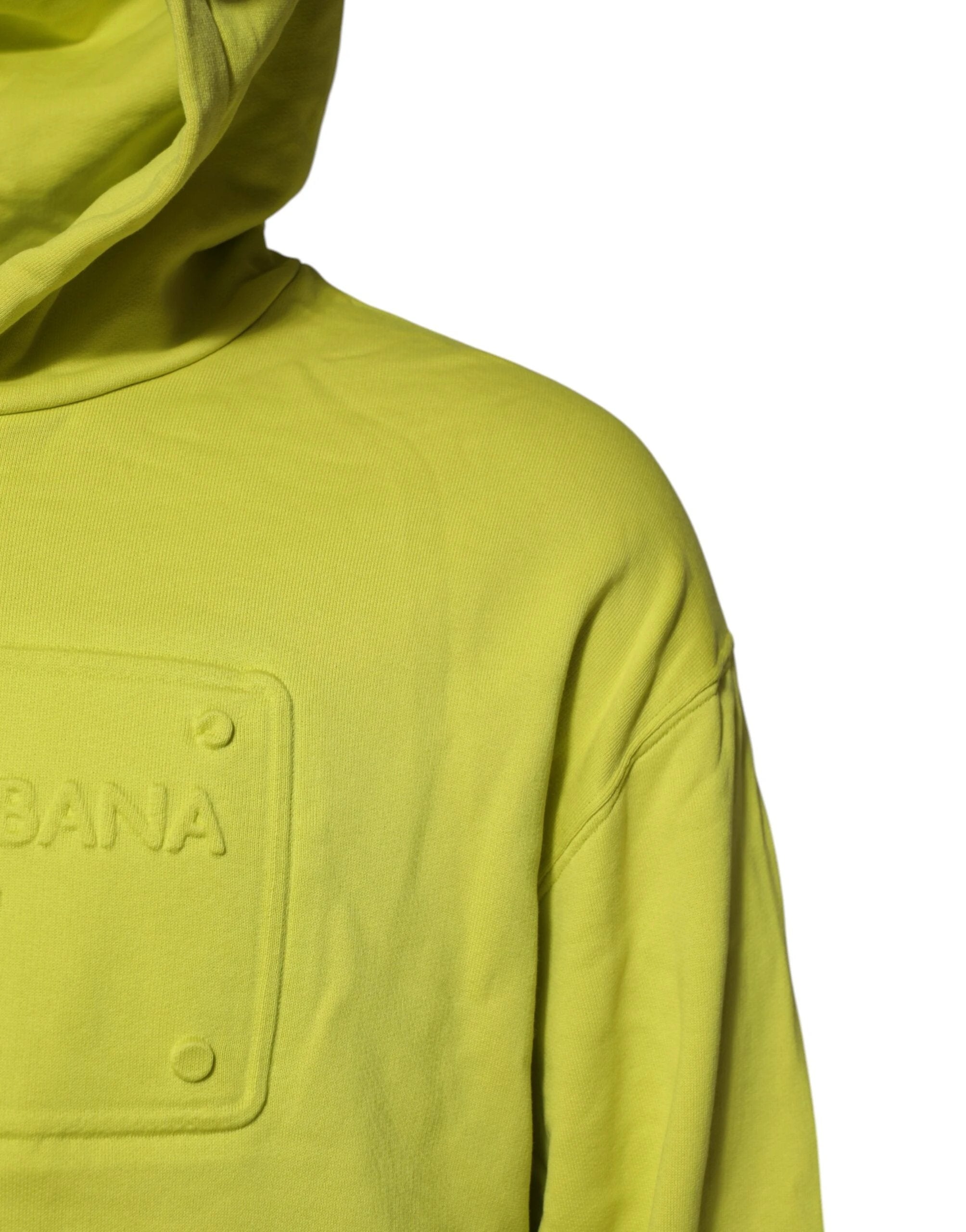 Dolce & Gabbana Green Cotton Hooded Logo Sweatshirt Sweater by Dolce & Gabbana