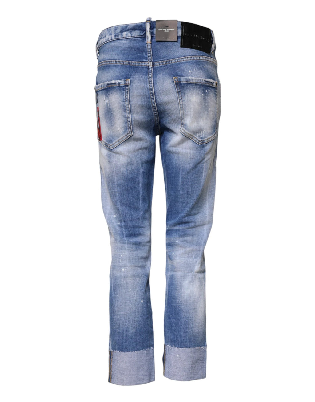 Dsquared² Blue Washed Cotton Mid Waist Skinny Denim Jeans by Dsquared²