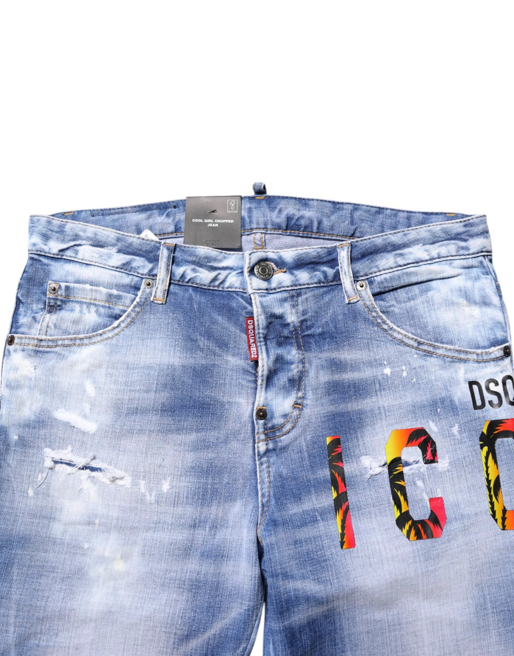 Dsquared² Blue Washed Cotton Mid Waist Skinny Denim Jeans by Dsquared²
